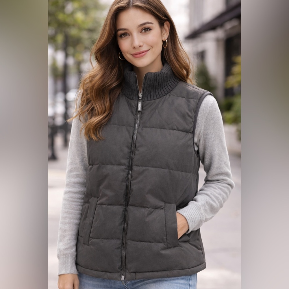 Modern Supply by Sanctuary Reversible Cable Knit Puffer Vest